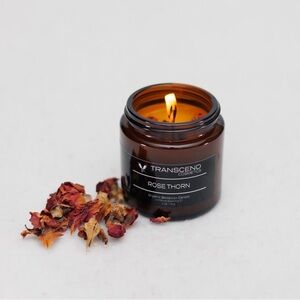 Rose Thorn Organic Beeswax Candle 4 oz